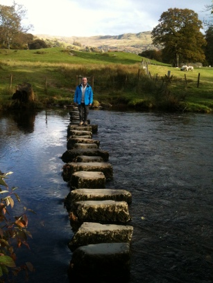 jared on stepping stones